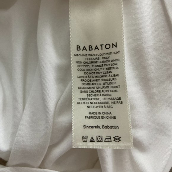 NWT Aritzia Babaton Vince Top (White, Small) - Picture 6 of 10